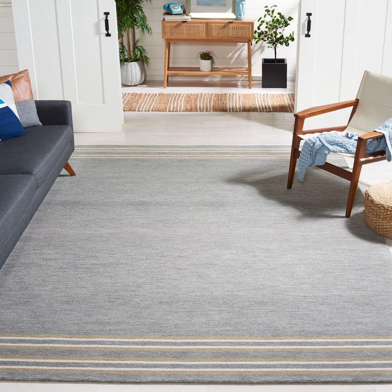 Elegant Gray Wool 6' x 9' Hand-Tufted Rectangular Area Rug