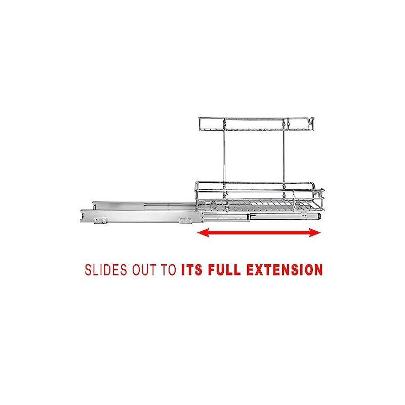 Hold N' Storage - 2 Tiers Under the Sink Organizer and Storage Pull Out - 11" W x 21" D