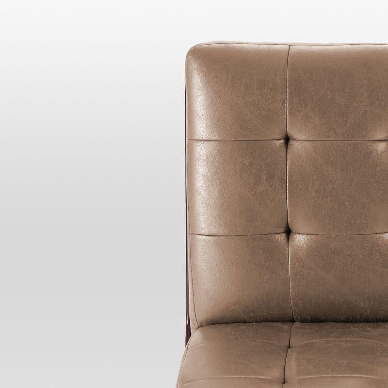 eLuxury Upholstered Tufted Accent Chair