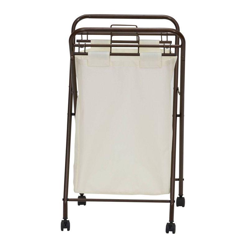 Household Essentials Rolling Laundry Hamper with Handles