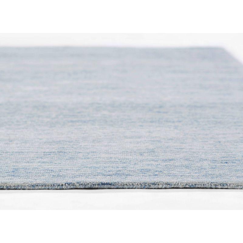 Momeni 2'x3' James Solid Handtufted Accent Rug Light Blue: Wool, Low Pile, Indoor, Rectangle, Cotton Backing