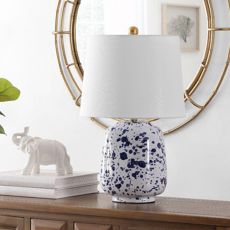 Greyon Ceramic Table Lamp - Navy Blue - Safavieh.