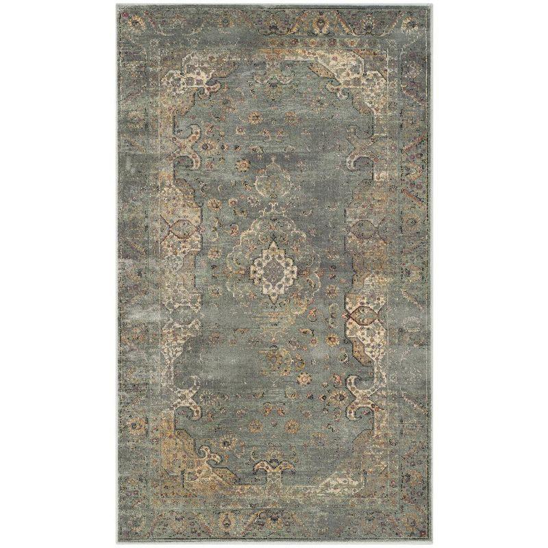 Vintage VTG137 Power Loomed Indoor Accent Rug - Grey/Multi - 3'3"x5'7" - Safavieh.