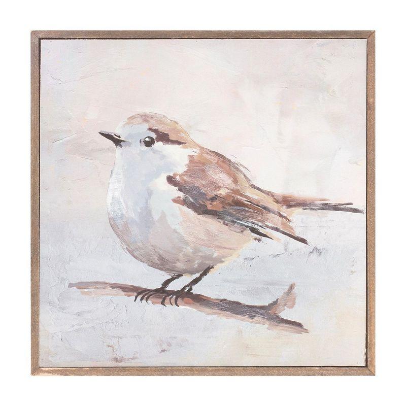 Winston Porter Framed Bird Canvas Block (Set of 2) (Set of 2)