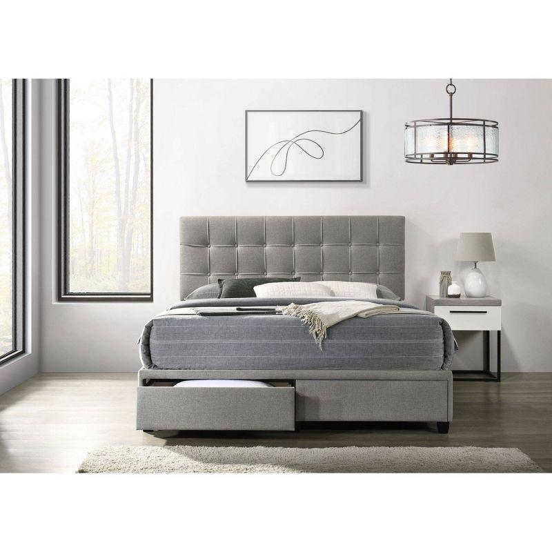 Queen Pasadena Platform Storage Bed with Footboard Drawers - Picket House Furnishings