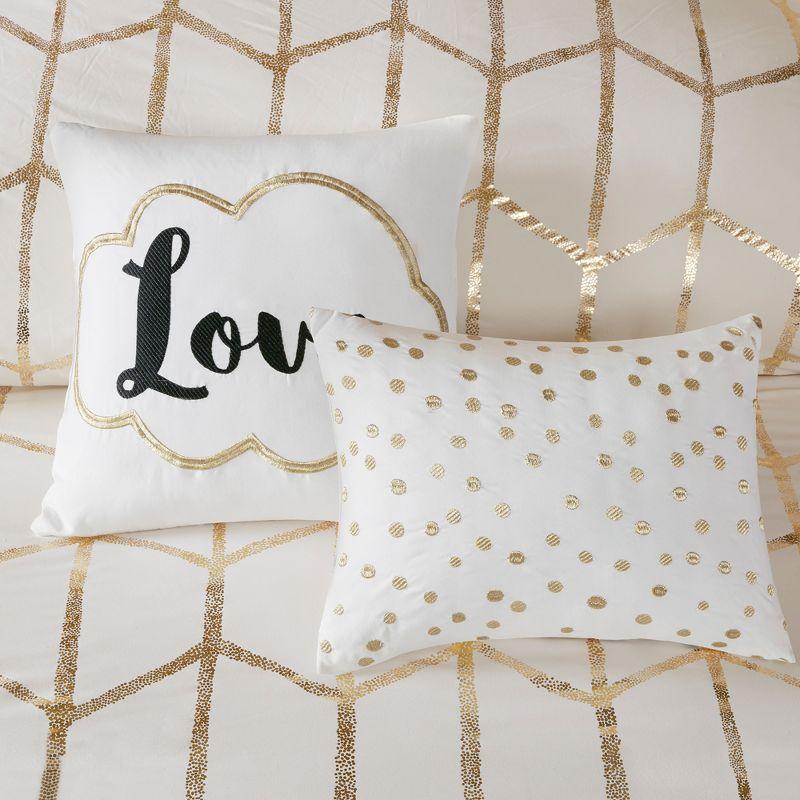 Arielle Metallic Printed Duvet Cover Set