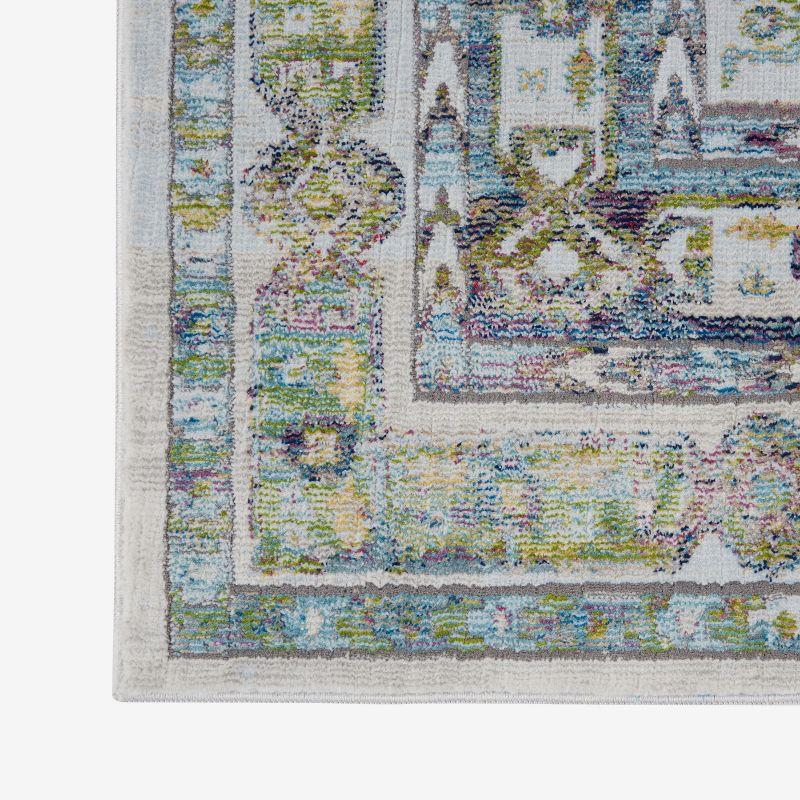 Global Vintage GLB07 Blue/Green Area Rug Farmhouse Vintage Diamonds By Nourison