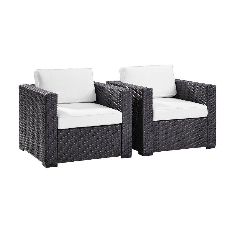 Biscayne 2pk Outdoor Wicker Chairs - White - Crosley