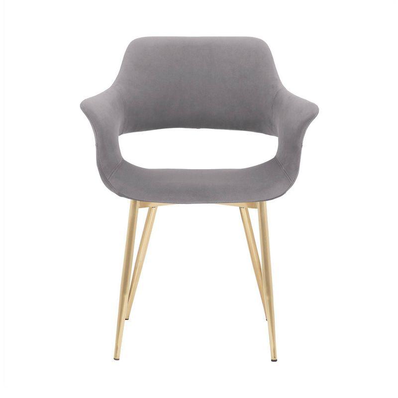 Gigi Velvet Metal Dining Room Chair - Armen Living