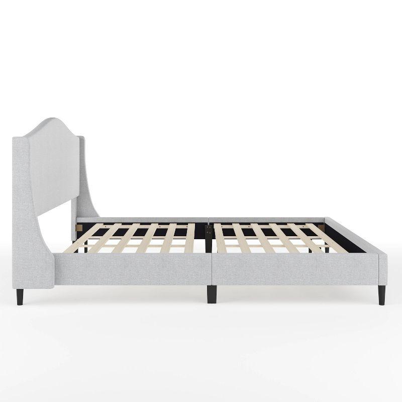 Martha Stewart Martha Stewart Amelia Upholstered Platform Bed With Curved Headboard