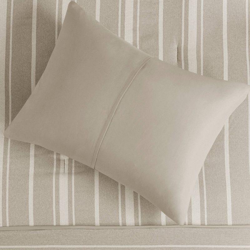 Kent 3 Piece Striped Herringbone Oversized Comforter Set