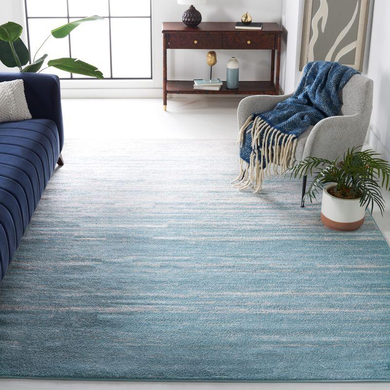 Adirondack ADR113 Non-Shedding Power Loomed Indoor Area Rug - Aqua/Ivory - 6'7"x6'7" - Safavieh