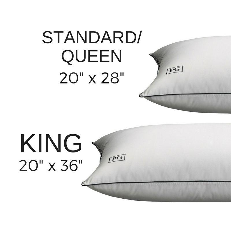 King White Cotton Sateen Pillow Protector Set