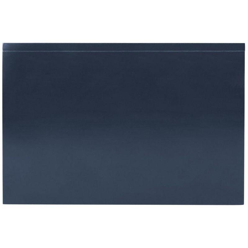 Raina 3 Drawer Greek Key Nightstand - Navy - Safavieh
