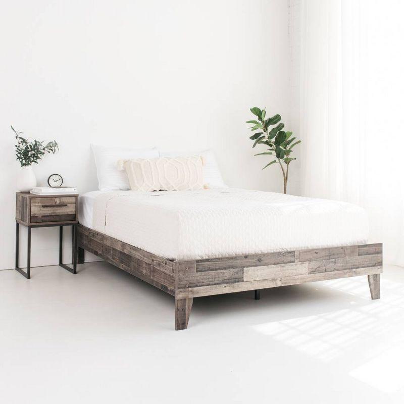 Queen Neillsville Platform Bed Gray - Signature Design by Ashley: Wood Frame, No Box Spring Needed
