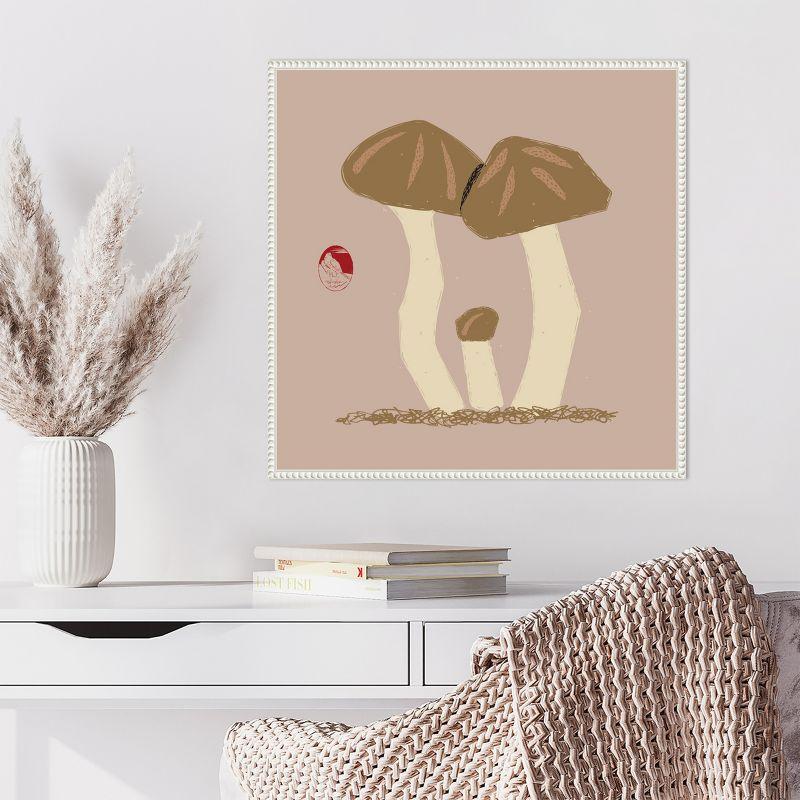 Amanti Art Matsutake Mushroom Family by Vision Grasp Art Canvas Wall Art Print Framed 22 x 22-in.