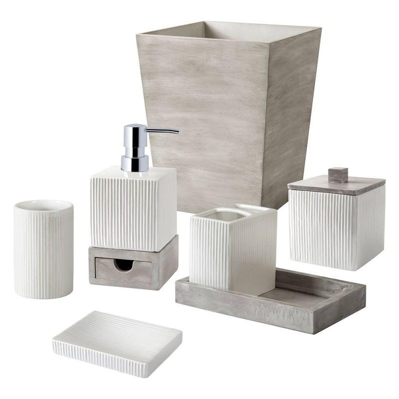 Hotelier Bathroom Tray Gray/White - Allure Home Creations