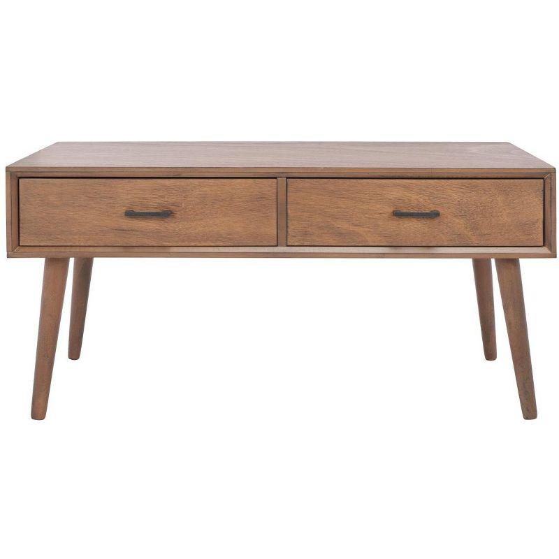 Mozart Mid-Century Coffee Table - Brown - Safavieh