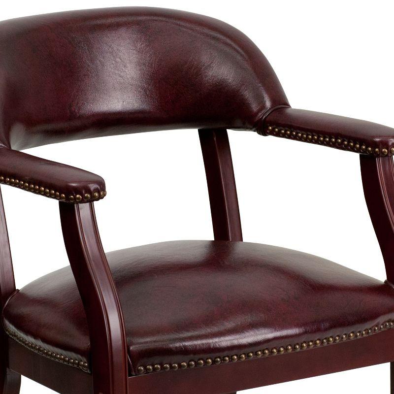 Emma and Oliver Oxblood Vinyl Luxurious Conference Chair