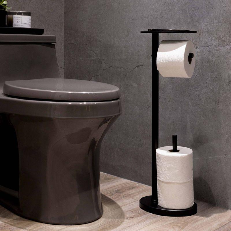 Better Living Products OVO Toilet Caddy Matte Black