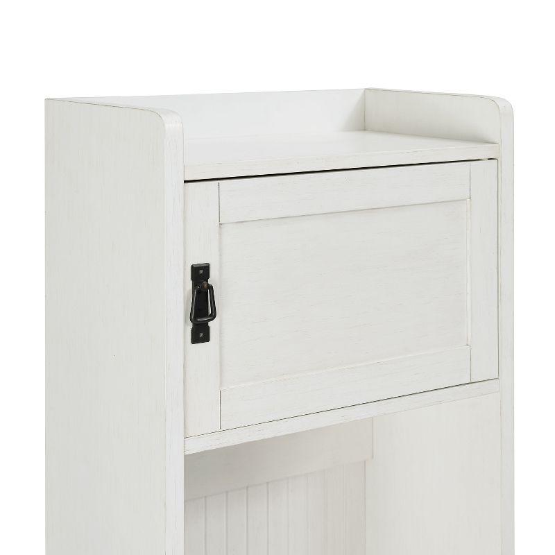 Fremont Entryway Tower White - Crosley: Antique Finish Hall Tree, Wood Veneer, Mudroom Organizer with Hooks