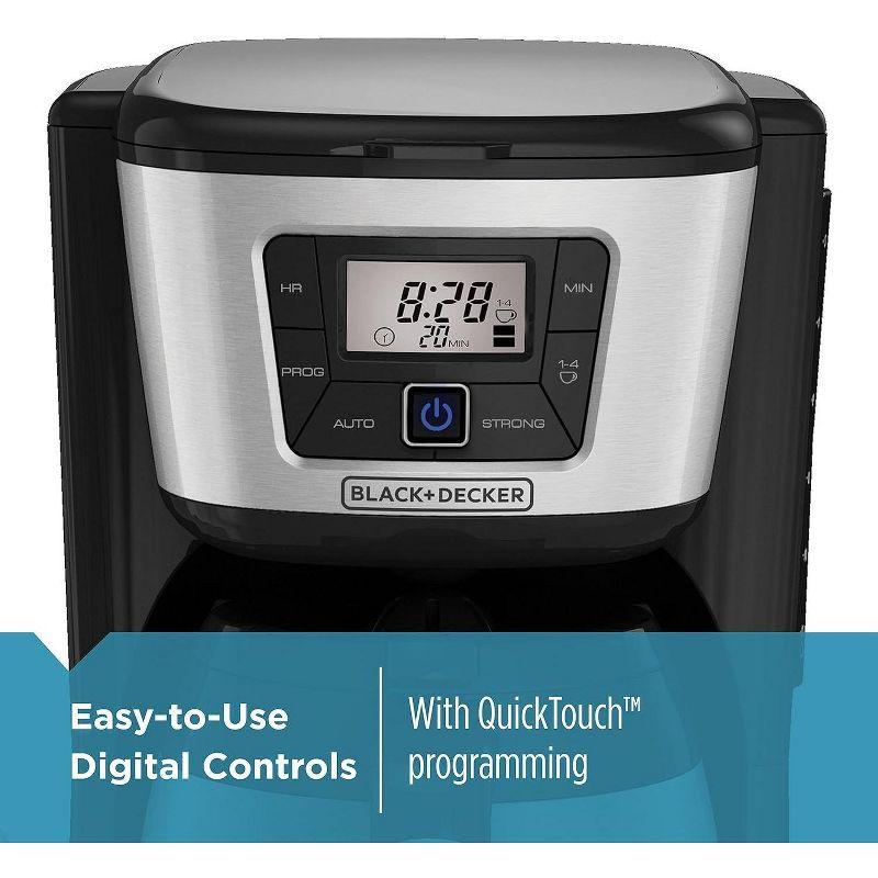 BLACK+DECKER BLACK+DECKER 12-Cup Thermal Coffee Maker, Keep Coffee Hot with Insulated Stainless Steel Carafe, Digital Controls, Easy to Clean. CM2035B-1