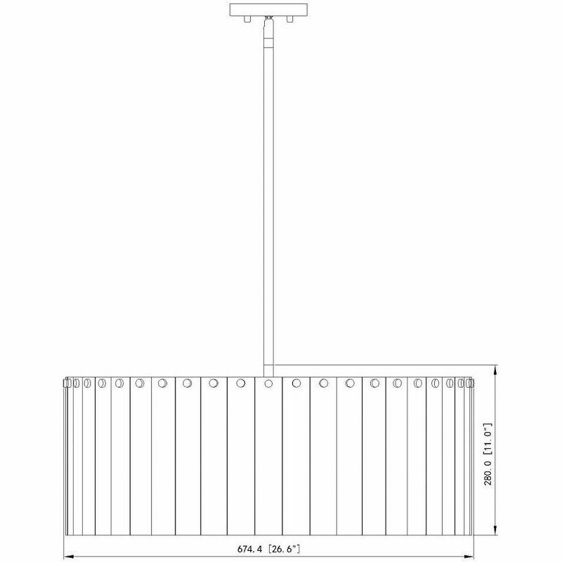 Z-Lite Glacier 10 - Light Chandelier in  Modern Gold