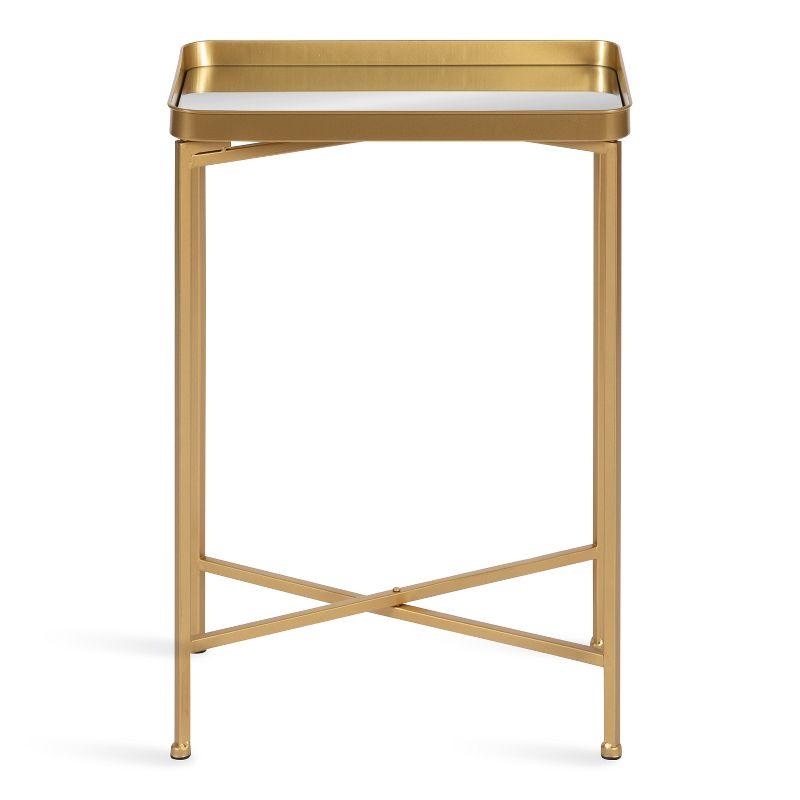 Kate and Laurel Celia Metal Tray Accent Table