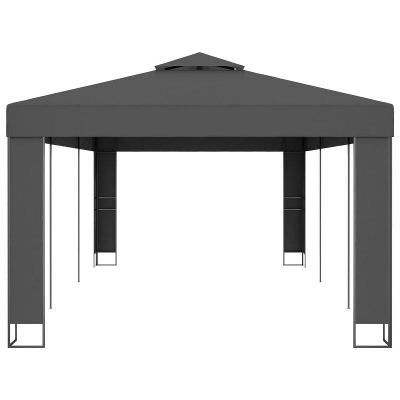 vidaXL Gazebo with Double Roof 118.1"x236.2" Anthracite