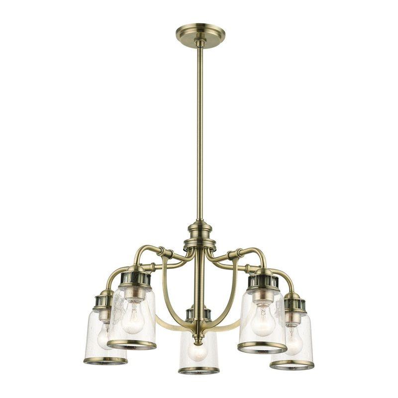 Livex Lighting Lawrenceville 5 - Light Chandelier in  Antique Brass