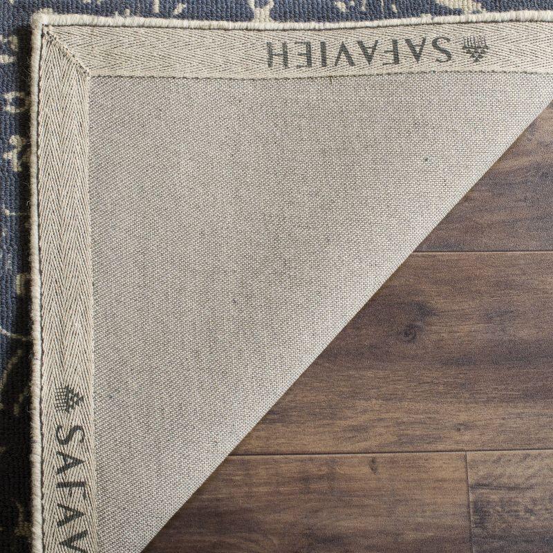 Restoration Vintage RVT104 Hand Tufted Indoor Accent Rug - 3'x5' - Ivory/Blue - Safavieh