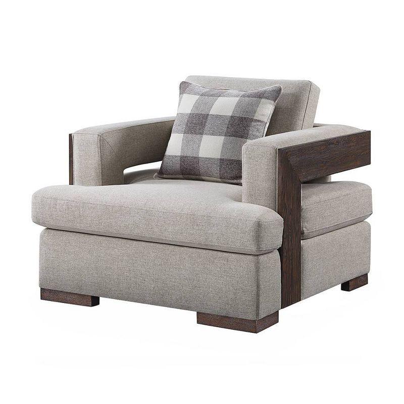 Acme Furniture Niamey Accent Chair Fabric & Walnut