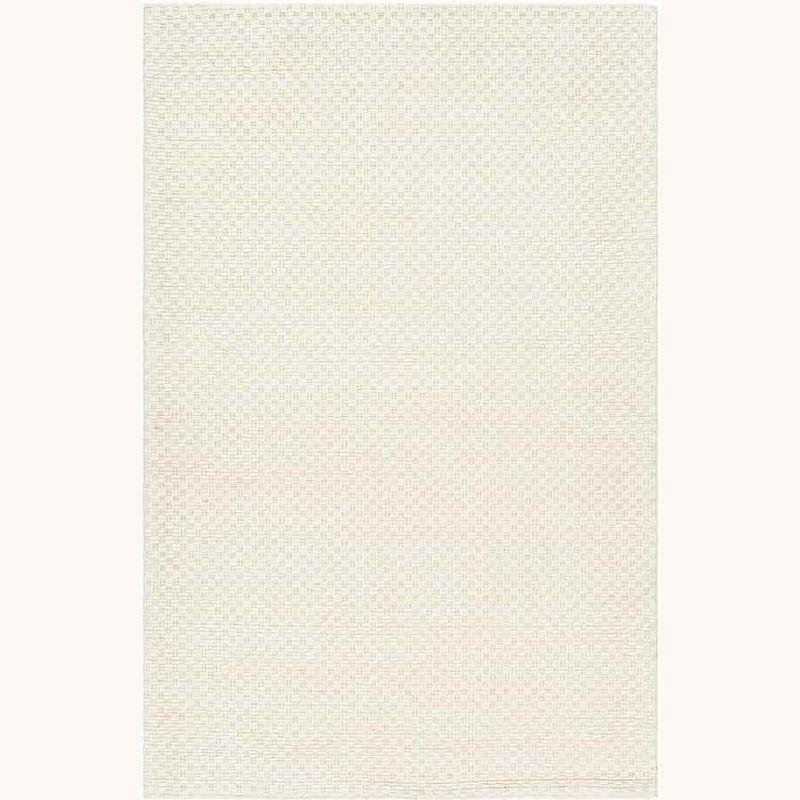 Ivory Woven Rectangular 6' x 9' Area Rug