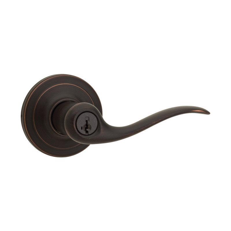 Venetian Bronze Keyed Entry Lever with SmartKey Security