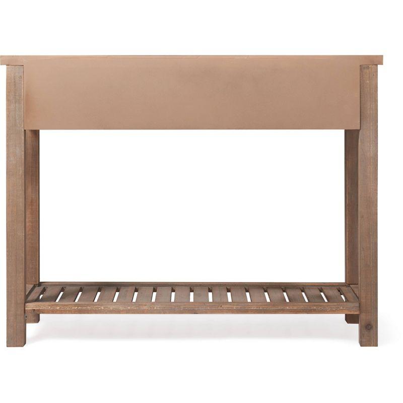 ClickDecor Eugene Console Table Brown: Modern Wood Entryway Furniture, Spot Clean, 1 Year Warranty