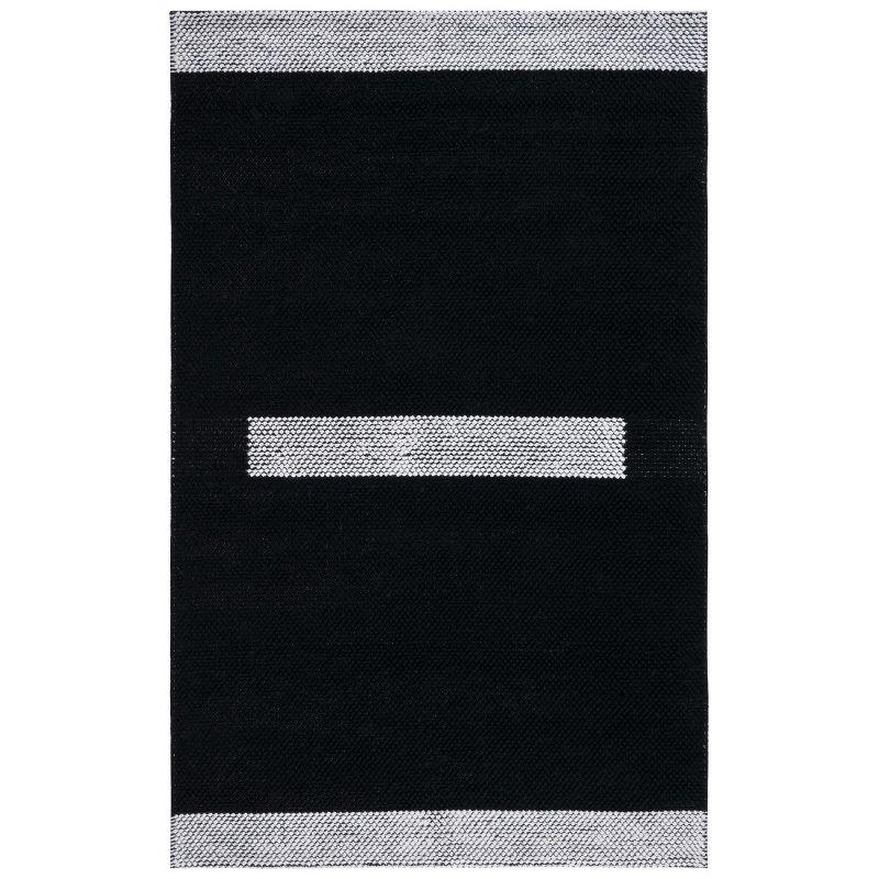 Natura NAT324 Flat Weave Indoor Area Rug - Black/Ivory - 8'x10' - Safavieh