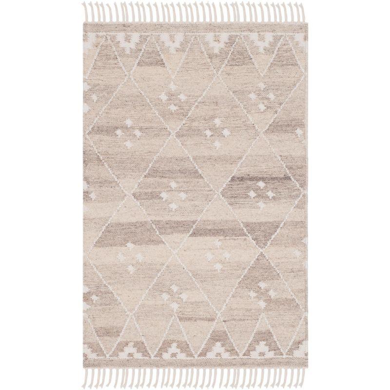 Natural Kilim NKM316 Hand Woven Accent Rug - Natural/Ivory - 2'x3' - Safavieh.