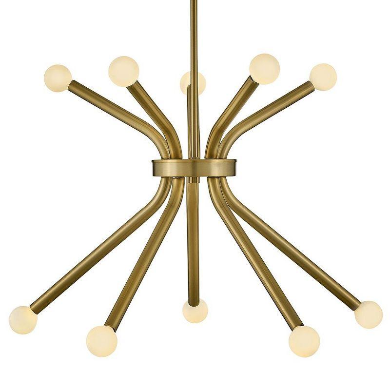 Lark Axton 10 - Light Chandelier in  Lacquered Brass