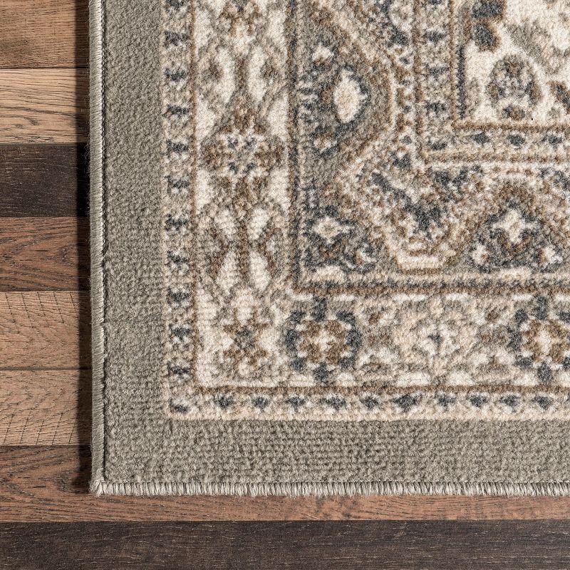 Nuloom 3x5 Becca Tiled Indoor Area Rug, Taupe, Faded Transitional Design, Stain Resistant, Bedroom, Living Room, Kitchen