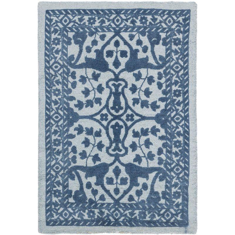 Restoration Vintage RVT102 Hand Tufted Accent Rug - Blue/Dark Blue - 2'x3' - Safavieh.