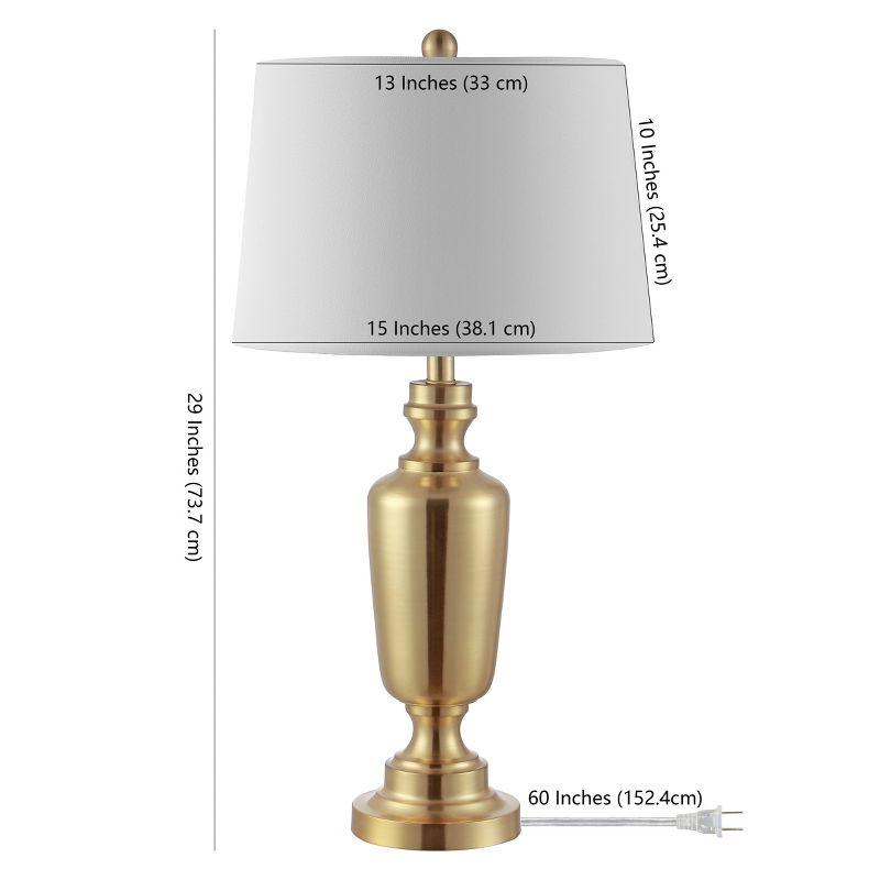 Ezra Brass and White Iron 28" Table Lamp