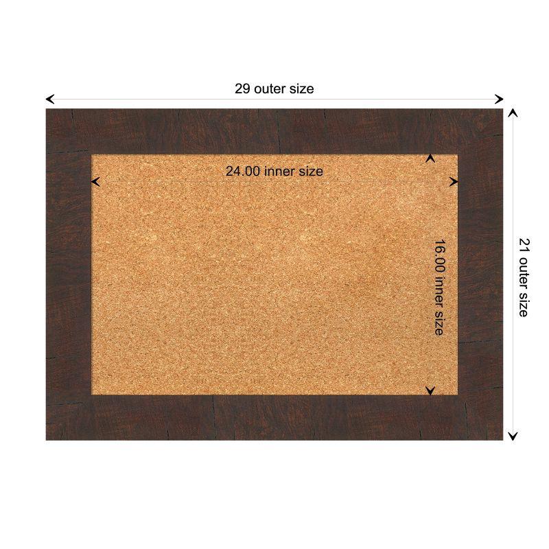 Amanti Art Natural Cork Board Framed Wildwood Brown Bulletin Board 29 in. x 21 in.