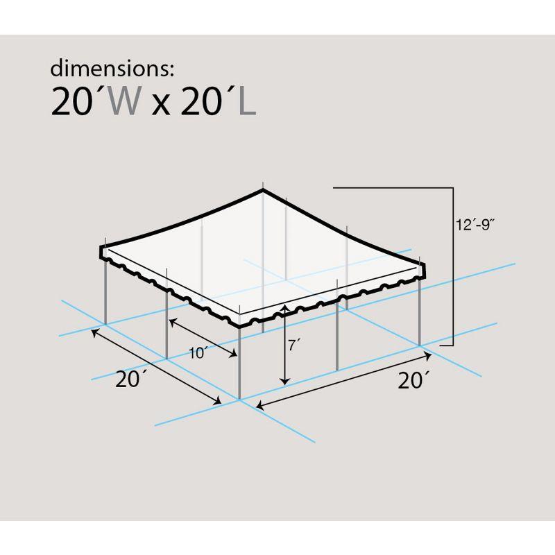 Party Tents Direct 20' x 20' Weekender Pole Party Tent with Sidewalls, Red | Wayfair
