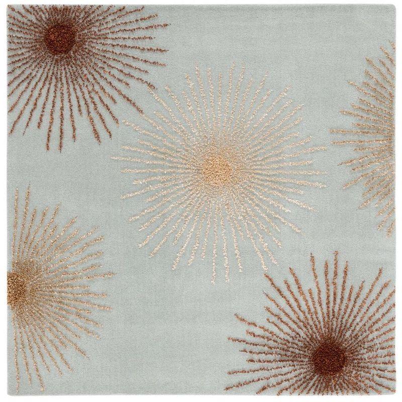 Soho SOH712 Hand Tufted Indoor Area Rug - Light Blue/Multi - 6'x6' - Safavieh.