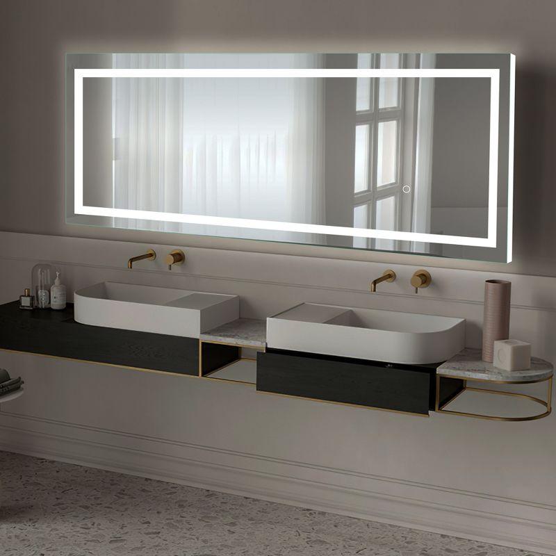 Dovelina LED Rectangle Full Length Mirror Standing Mirror - 63"x16",White