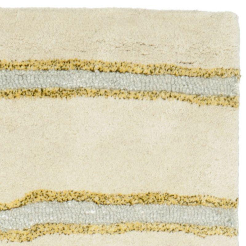 Martha Stewart Chalk Stripe - MSR3617 - Indoor Hand Tufted Area Rugs - B Wheat F Bge - 9'6"x13'6"