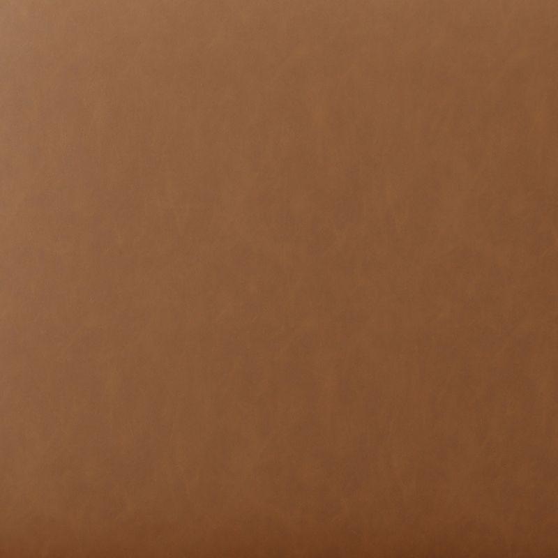 Daphne Ottoman Carmel - Lifestyle Solutions: Faux Leather Footstool, Transitional Bench, No Assembly Required