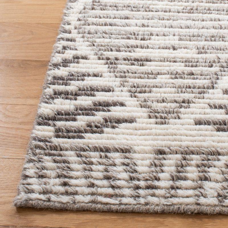 Hand-Knotted Artisan Gray Wool 8' x 10' Area Rug