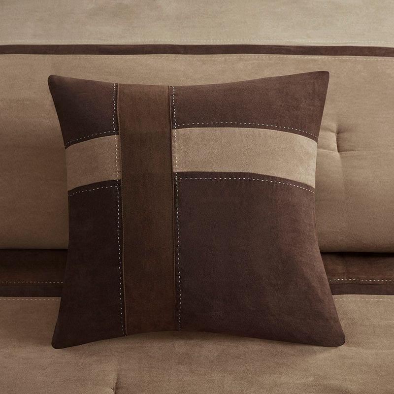 Gracie Mills Kimberly 7-Piece Contemporary Microsuede Comforter Set