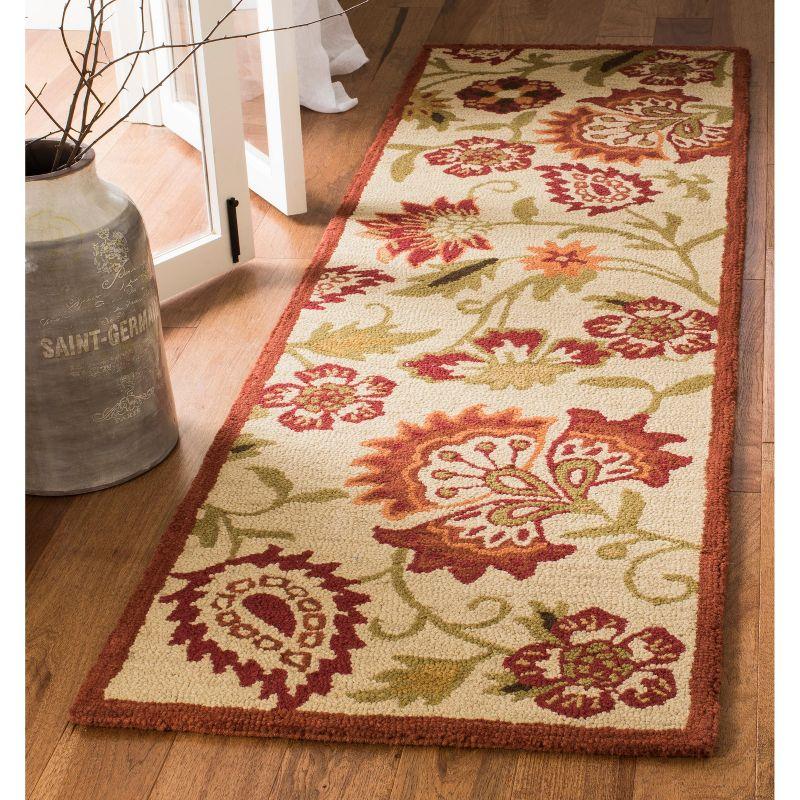 Blossom BLM862 Hand Hooked Runner Rug - Beige/Multi - 2'3"x8' - Safavieh.